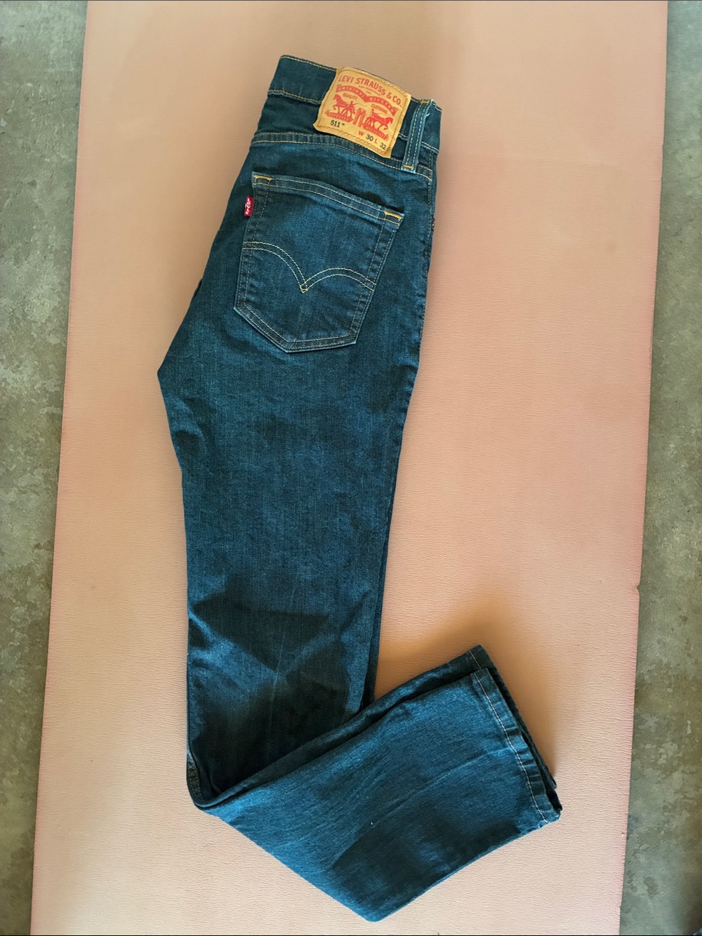 Levi’s 511 Men's Jeans — Rinsed Playa - Deep Indigo Stretch Denim 30x32